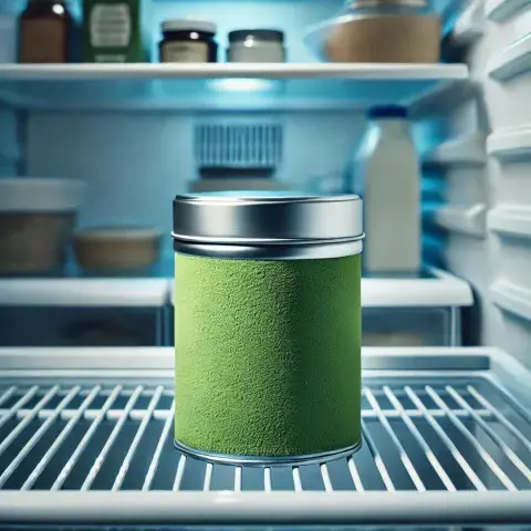 Matcha im Kühlschrank aufbewahren Tee in den Kühlschrank