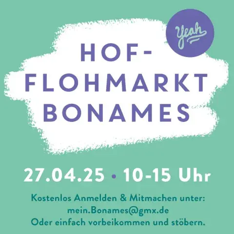 Hofflohmarkt Frankfurt Bonames am 27.04.2025 von 10 bis 15 Uhr